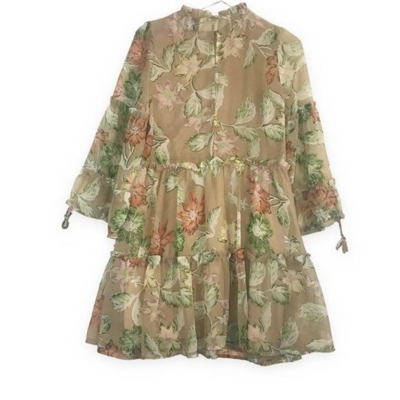 POLLY Eden Bloom Ruffle Tiered Floral Dress Size 2 - Picture 6 of 9